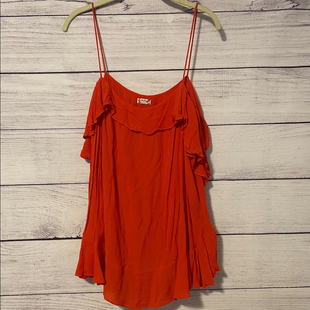 Free People Red flowy tank